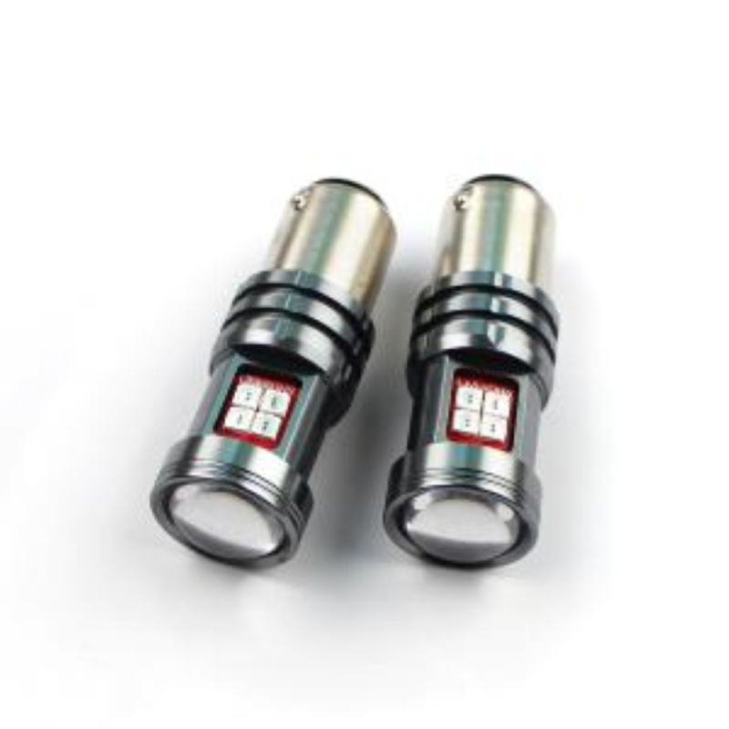 Coppia lampade a led 12/24 volt BAY15D-1157- P21/5W doppio filamento alta luminosità 800/200 lumen 6000k LUCE ROSSA