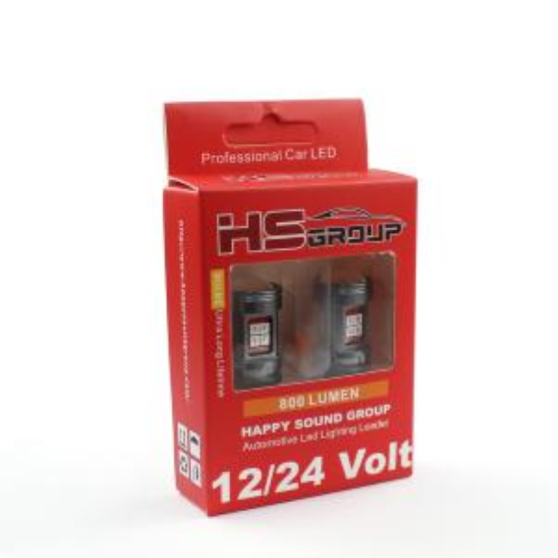 Coppia lampade a led 12/24 volt BAY15D-1157- P21/5W doppio filamento alta luminosità 800/200 lumen 6000k LUCE ROSSA