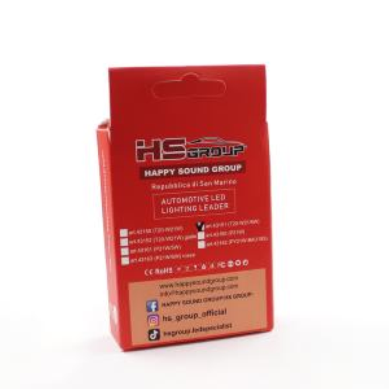 Coppia lampade a led 12/24 volt T20-7443- W21/5W doppio filamento alta luminosità 800/200 lumen 6000k