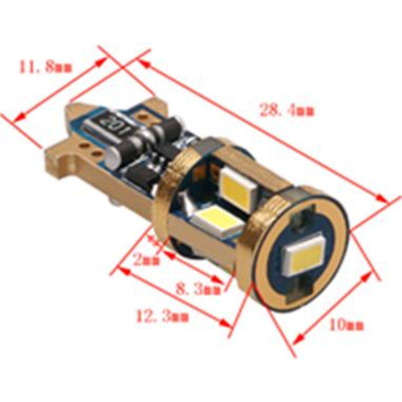 Coppia lampade a led CAN BUS NO ERROR 12 volt BA9S 9 led alta luminosità 6000k