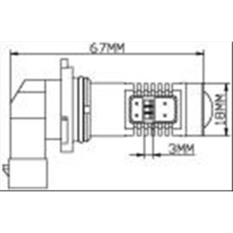 Coppia lampade a led CAN BUS NO ERROR 12 volt HB4 9006 alta luminosità 6000k