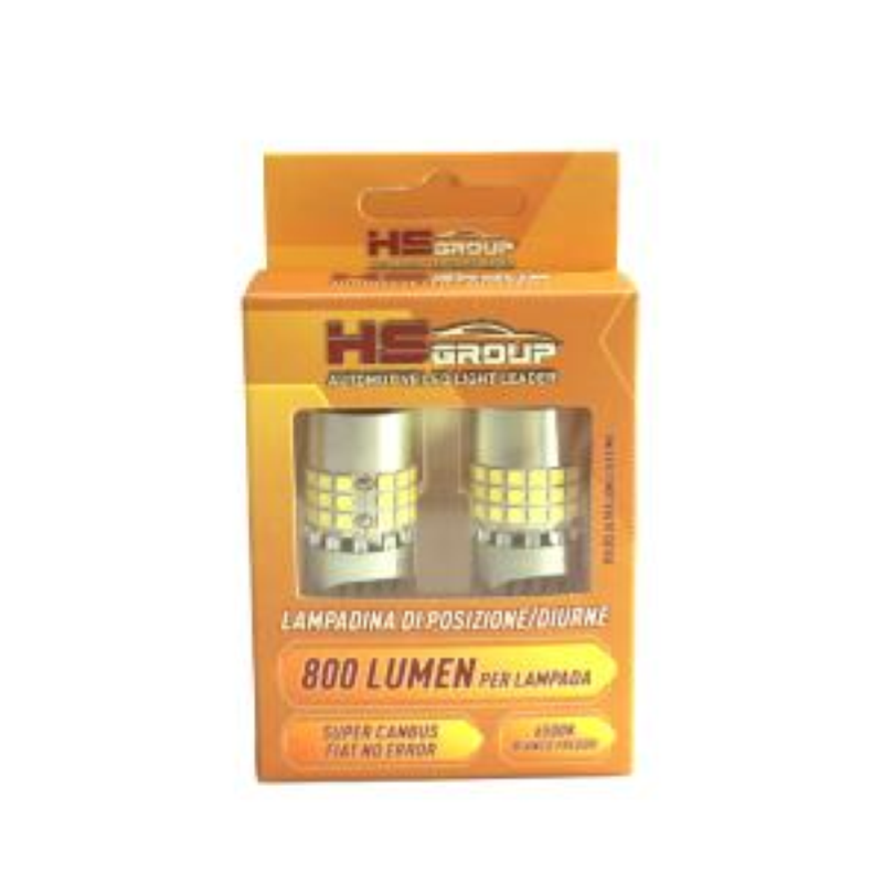 Coppia lampade a led SUPER CAN BUS NO ERROR 21/5 WATT REALI 12 volt T20 -7443- W21/5W  alta luminosità 6000k