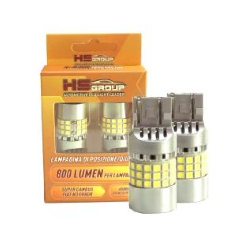 Coppia lampade a led SUPER CAN BUS NO ERROR 21/5 WATT REALI 12 volt T20 -7443- W21/5W  alta luminosità 6000k