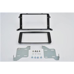 Mascherina doppio din Mitsubishi ASX per auto con navigatore di serie,colore grigio scuro, citroen c4 aircross 2012>