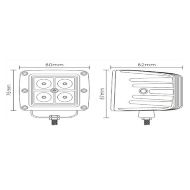 Faro di profondita' a CUBO altIssima luminosita' (2.100 lumen) 12/24 volt, 4 led da  4 watt CREE