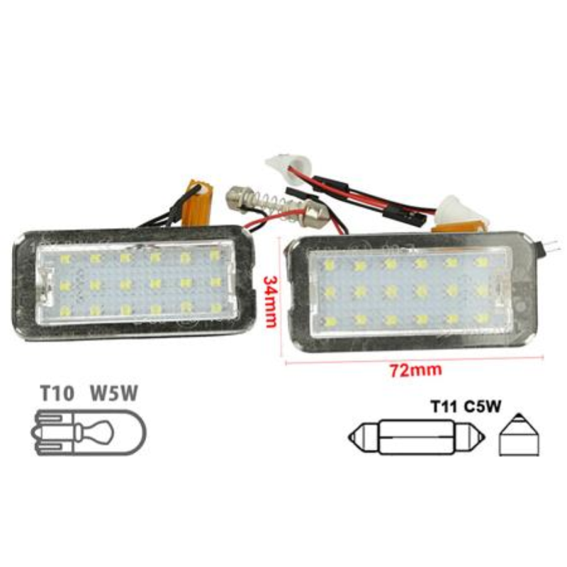 kit luci targa personalizzato Fiat 500