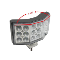 Faro da lavoro a led ampio ragggio 240°. Potenza LED: 54watt, led epistar. Grado di impermeabilità IP67, volt di funzionamento 10-36 volt cc. Temperatura colore: 6000K-6500K. Temperatura di funzionamento -40°C-+60°C. Lumen: 4000LM. Fascio SPOT /Flood apiz