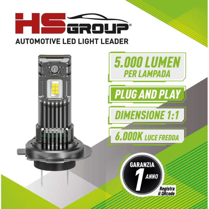 KIT LED 12 VOLT H7 / PLUG AND PLAY 30 WATT 5000 LUMEN