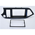 Mascherina doppio din Kia Picanto 2011(start & stop) kit completo di cestello e staffe