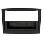 Mascherina doppio din Fiat Doblò 2015, Opel Combo 2015 con cassettino nera lucida