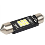 Coppia lampade a led CAN BUS NO ERROR 12 volt siluro 39MM 6 led alta luminosità 6000k